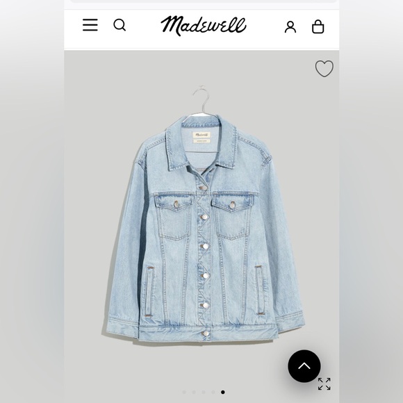 NWT The Oversized Trucker Jean Jacket in Fitzgerald Wash XXS - Picture 8 of 8